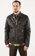 A "LC NEWPORT" Marron Schott Blouson Homme closed photo