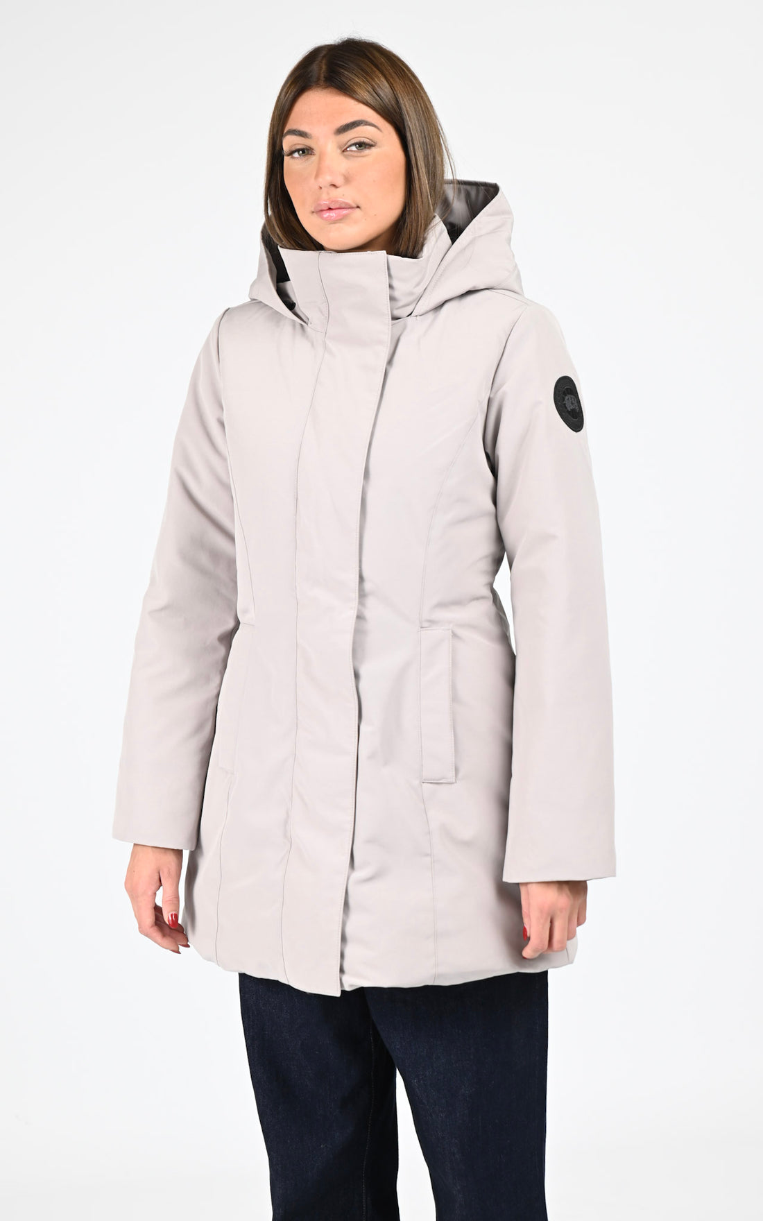 Parka à capuche Leslie beige