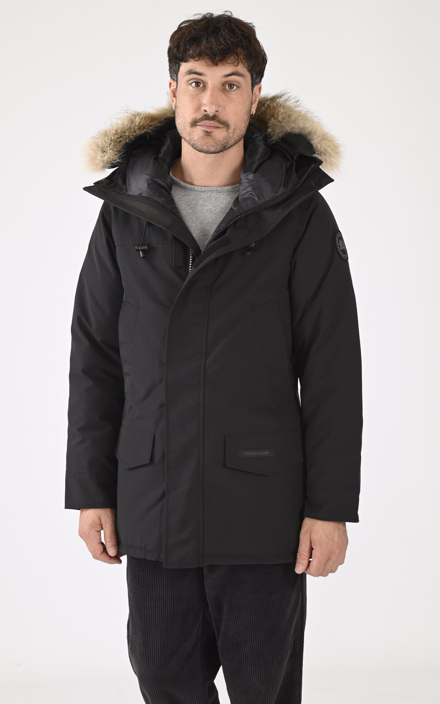 A &quot;LANGFORD FUSION B.DISC 2062MBA&quot; Black Canada Goose 3/4 Doudoune Homme closed photo