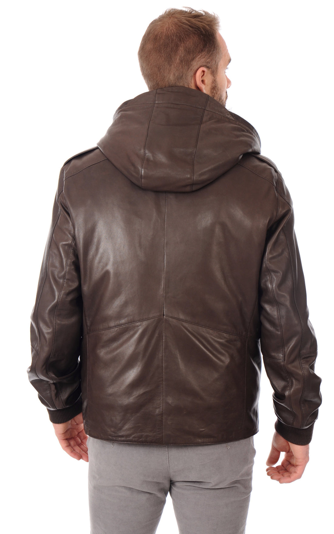 A &quot;KAHAD-KT&quot; Marron La Canadienne Blouson Homme closed photo