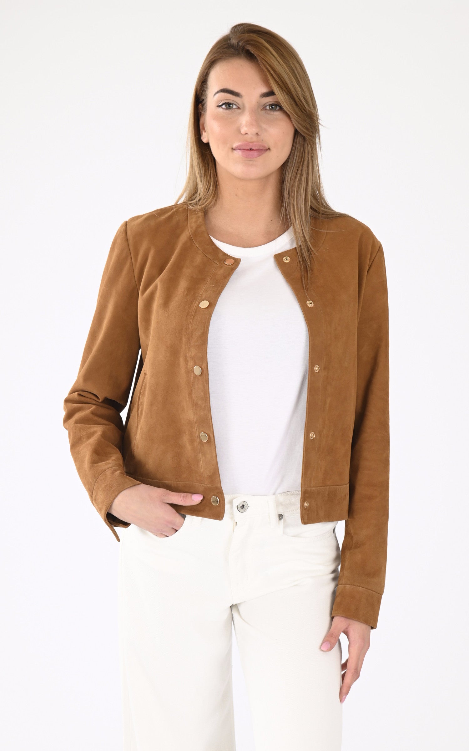 A &quot;MARION VS&quot; Cognac Serge Pariente Veste Femme opened photo 1