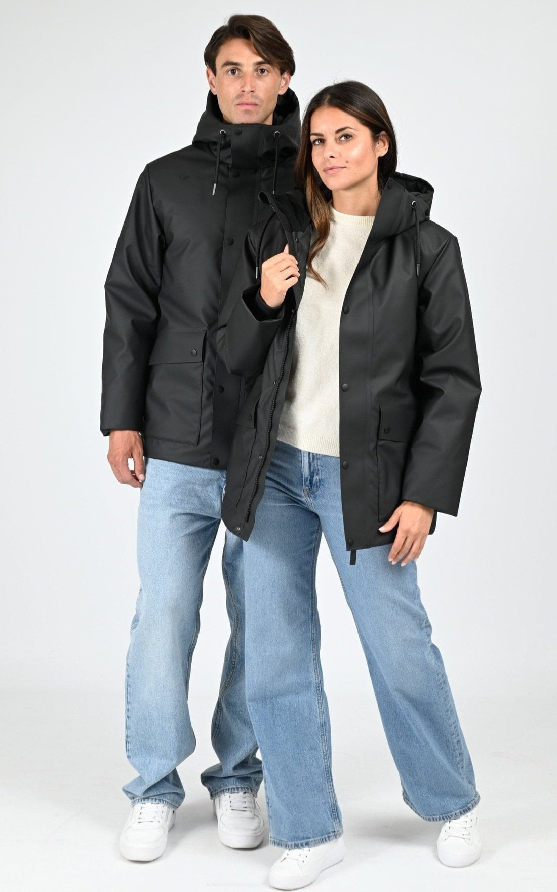 Parka Textile Mixte Rains, modèle 21450 nome parka w3t3 de couleur black 01