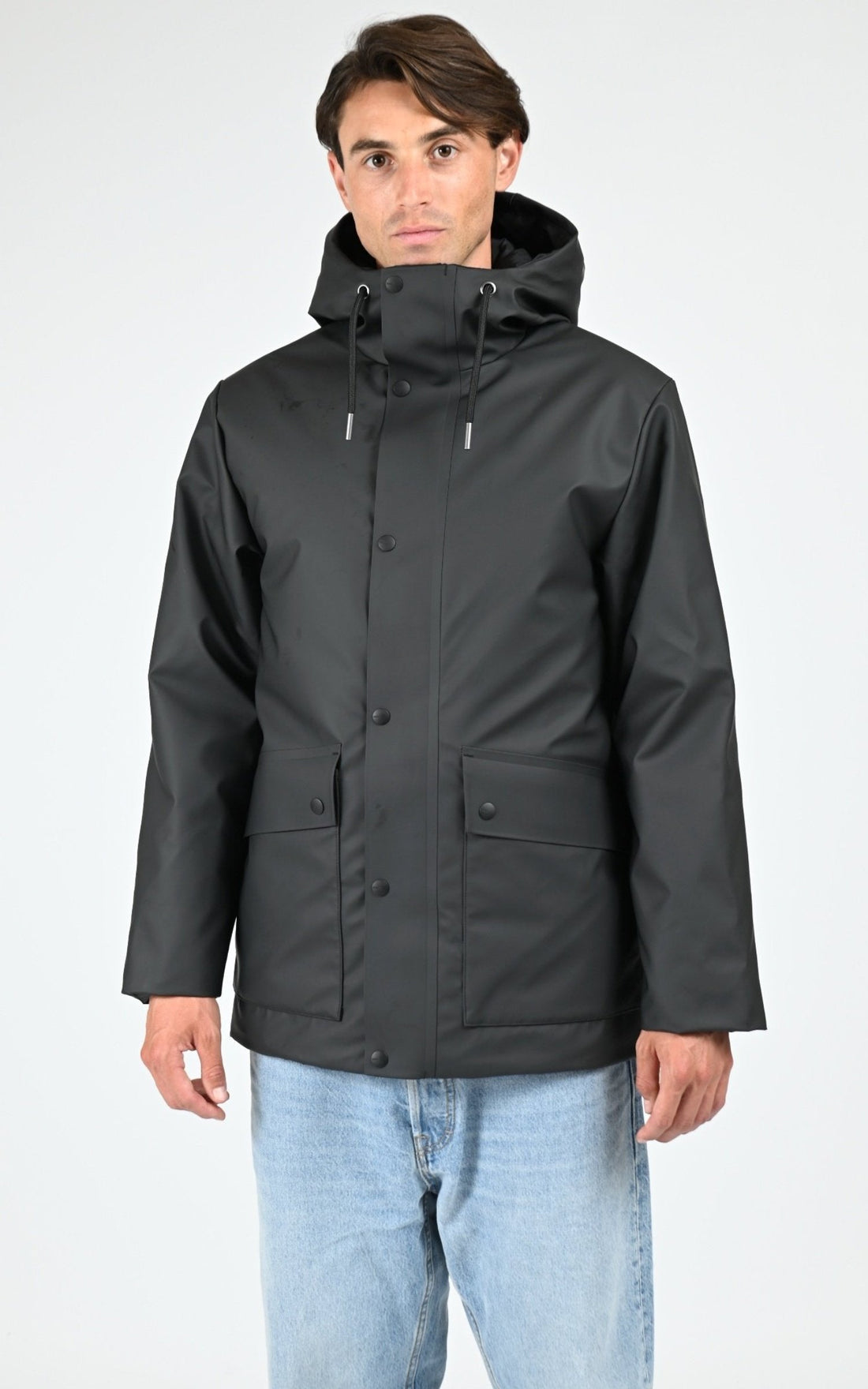 Parka Textile Mixte Rains, modèle 21450 nome parka w3t3 de couleur black 01