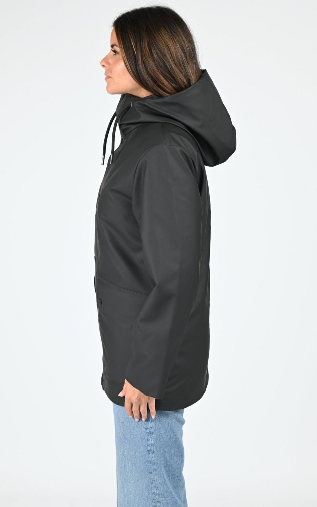 Parka Textile Mixte Rains, modèle 21450 nome parka w3t3 de couleur black 01