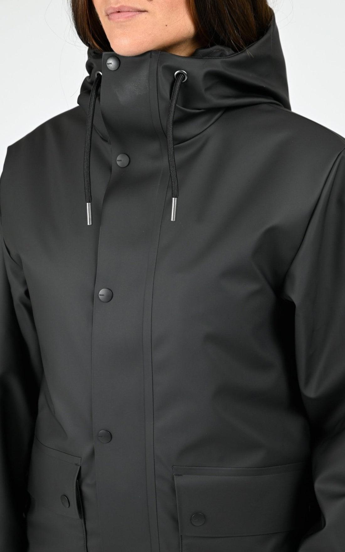 Parka Textile Mixte Rains, modèle 21450 nome parka w3t3 de couleur black 01