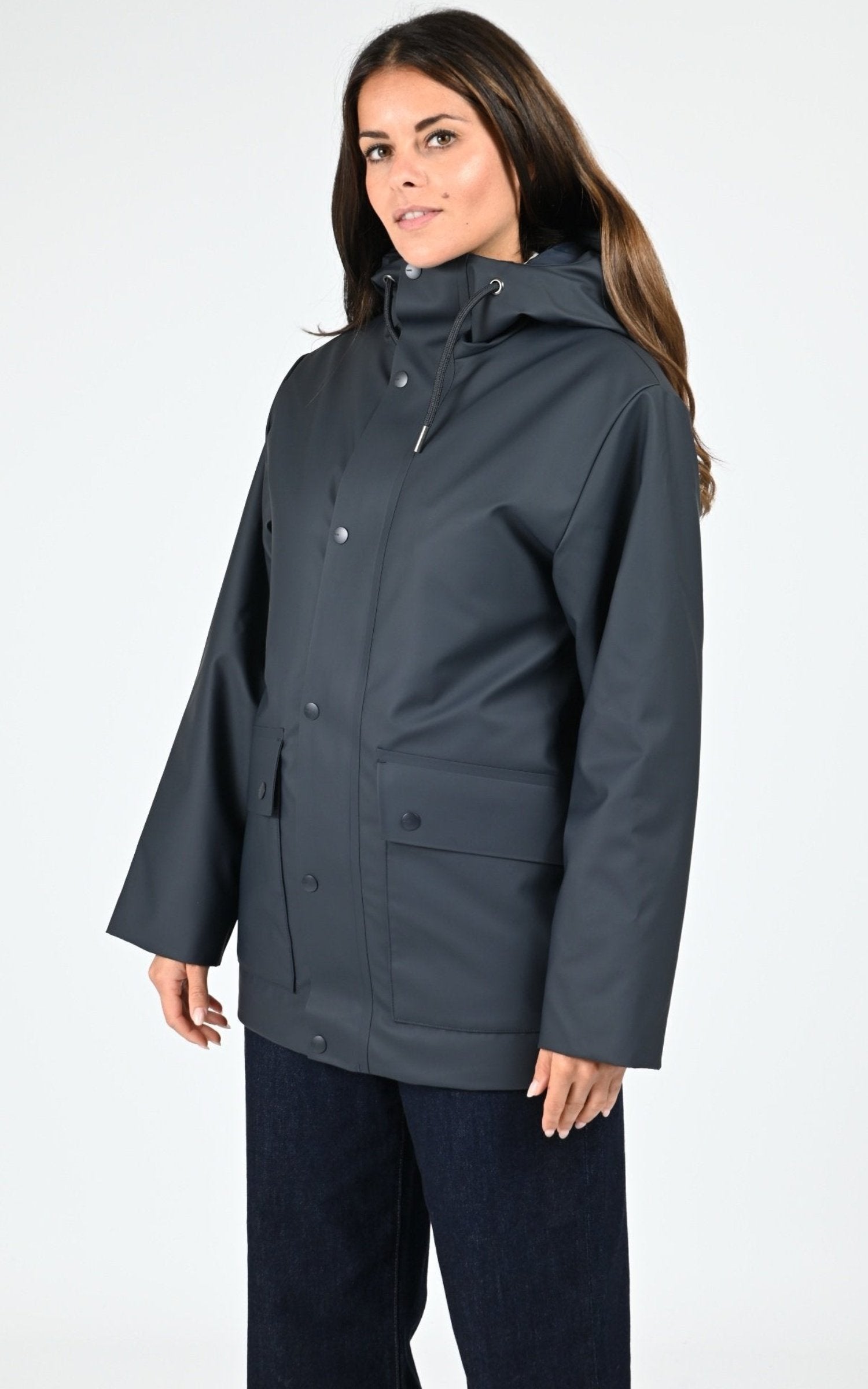 Parka Textile Mixte Rains, modèle 21450 nome parka w3t3 de couleur navy 47 2