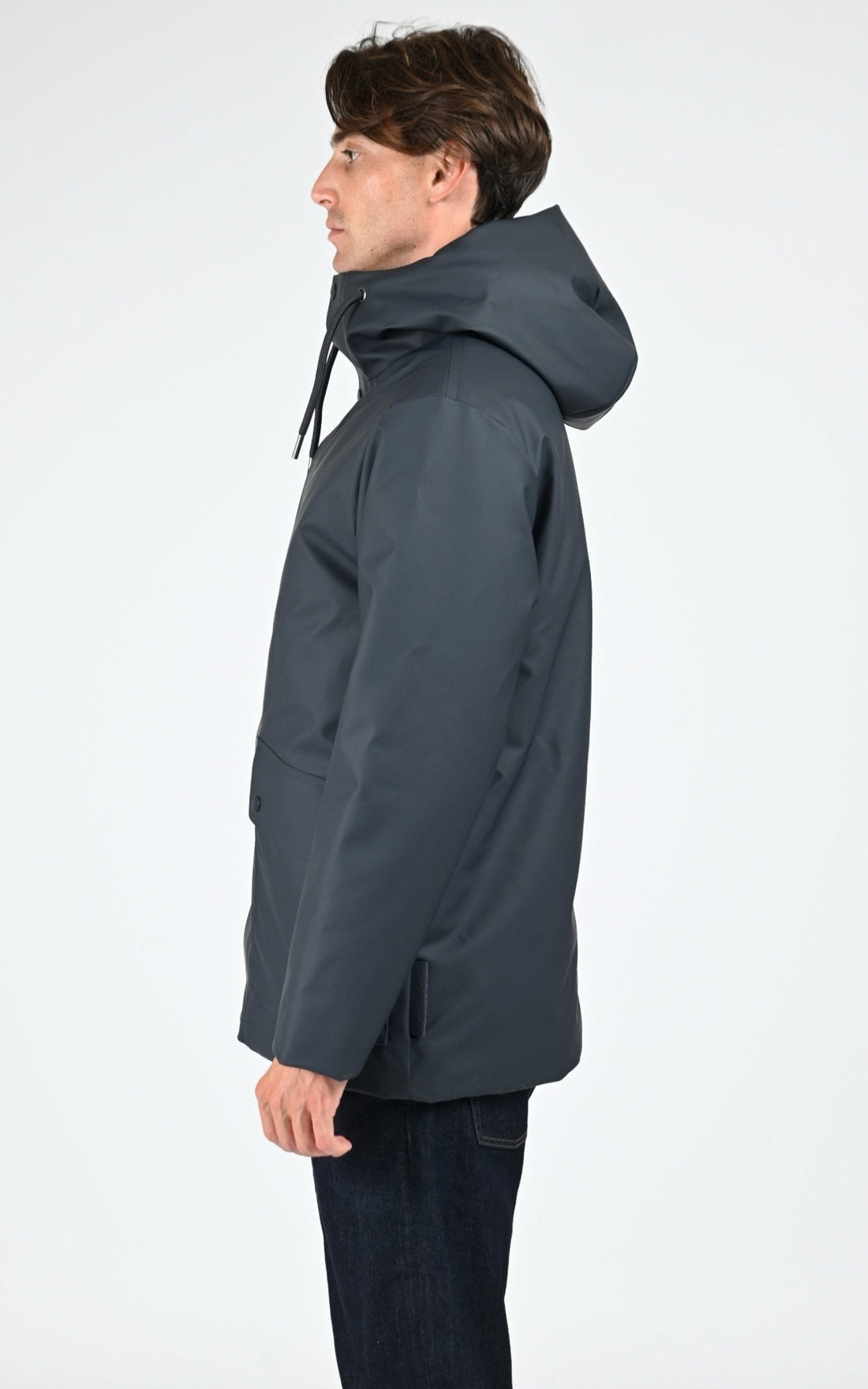 Parka Textile Mixte Rains, modèle 21450 nome parka w3t3 de couleur navy 47