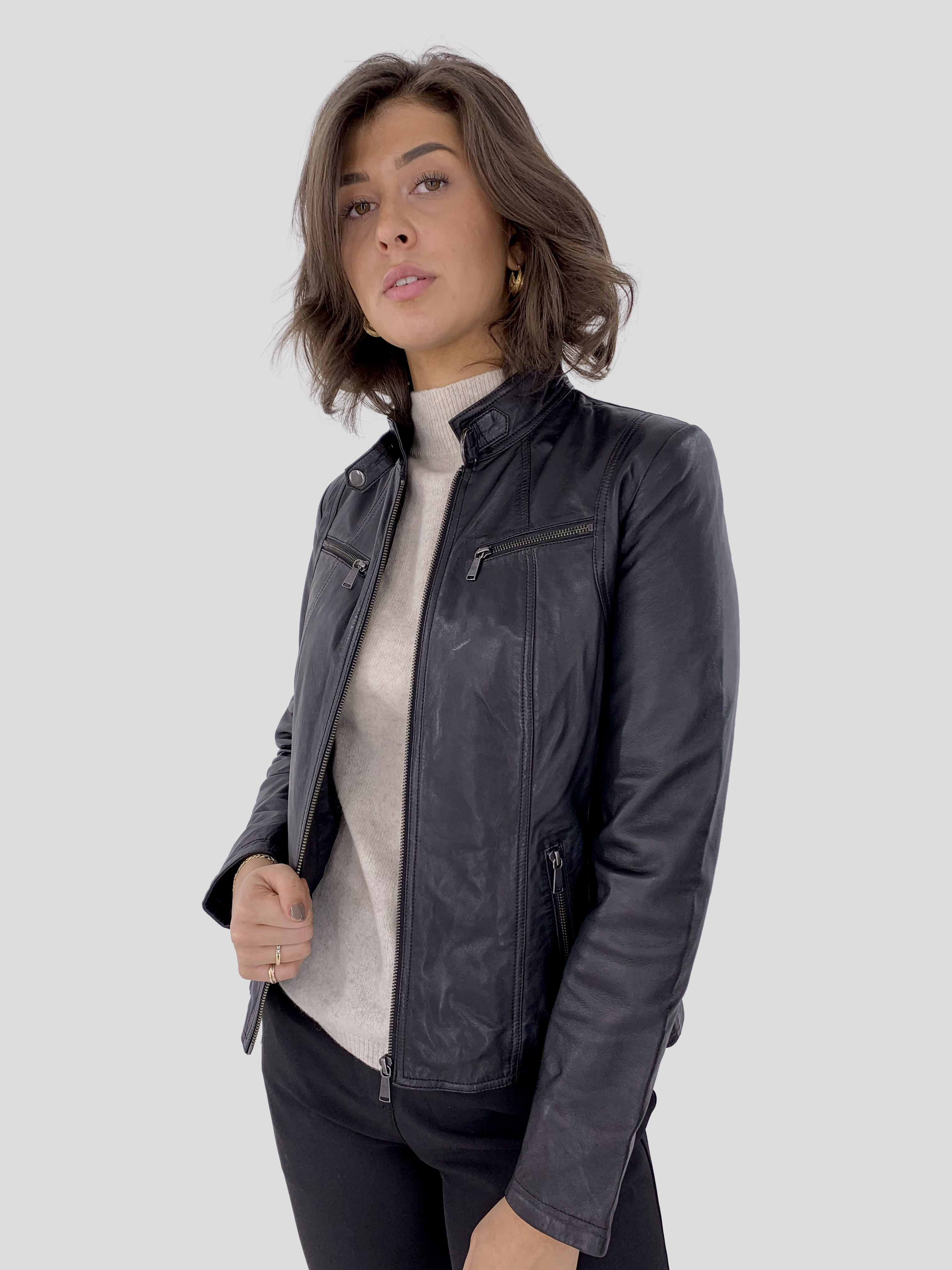 Merry Lamb Polish Nappa Leather Black