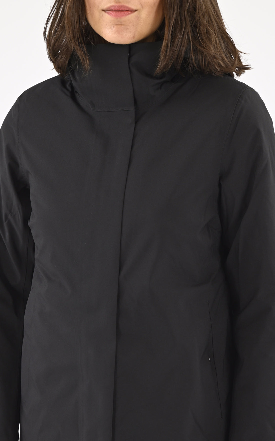 A &quot;MATHIEL BONDED K5136DW&quot; Noir K-Way 3/4 Doudoune Femme opened photo
