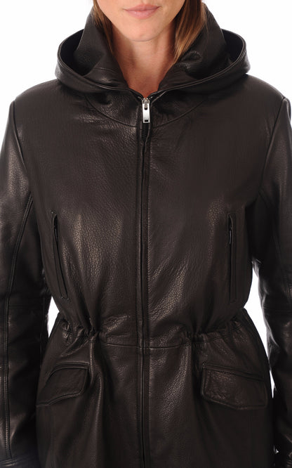 A &quot;IRENE&quot; Noir La Canadienne 3/4 Femme details photo