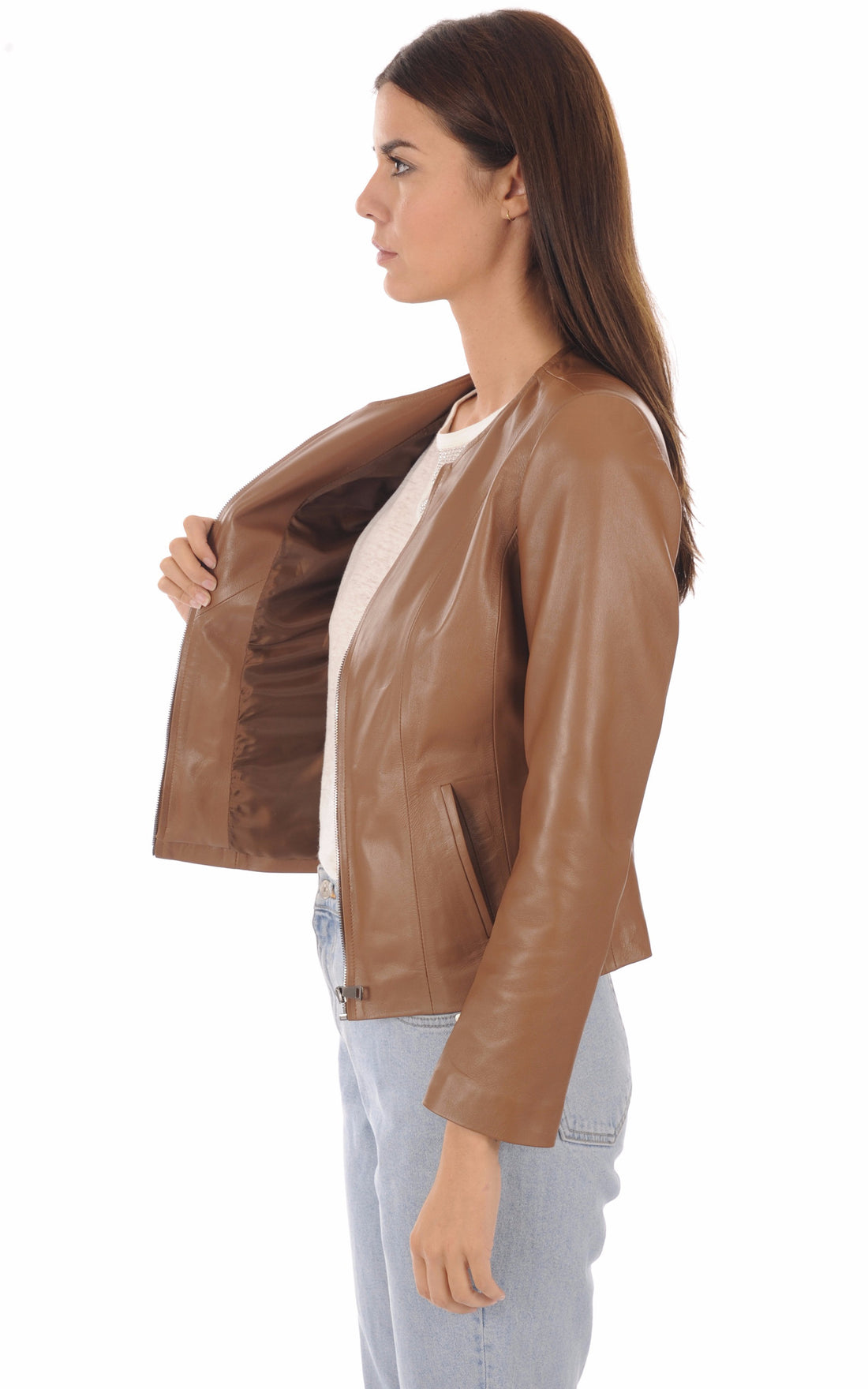 A &quot;SEPHORA FF&quot; Camel La Canadienne Blouson Femme opened photo