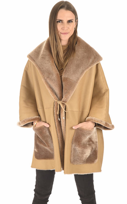 Cape Df Femme Manzoni 24, modèle 22m1106 de couleur beige / taupe