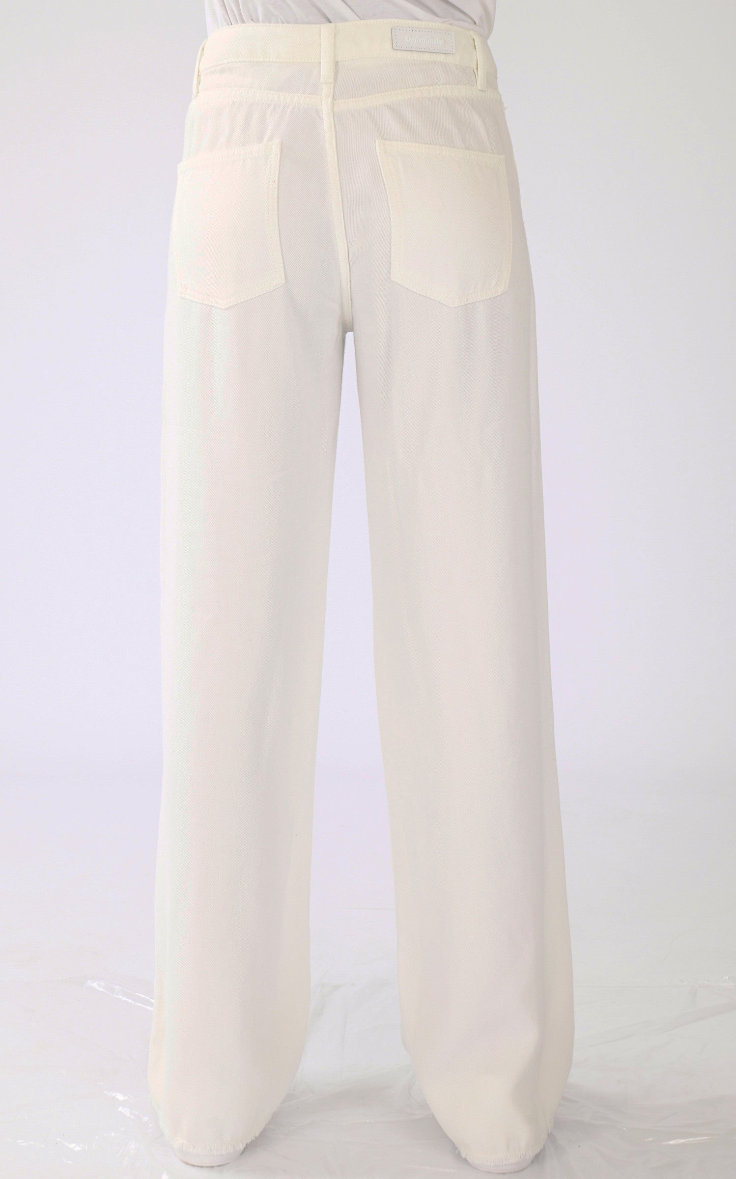 A &quot;JUDE&quot; Ecru Denim Studio Pantalon Femme back photo 4