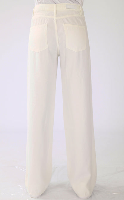 A &quot;JUDE&quot; Ecru Denim Studio Pantalon Femme back photo