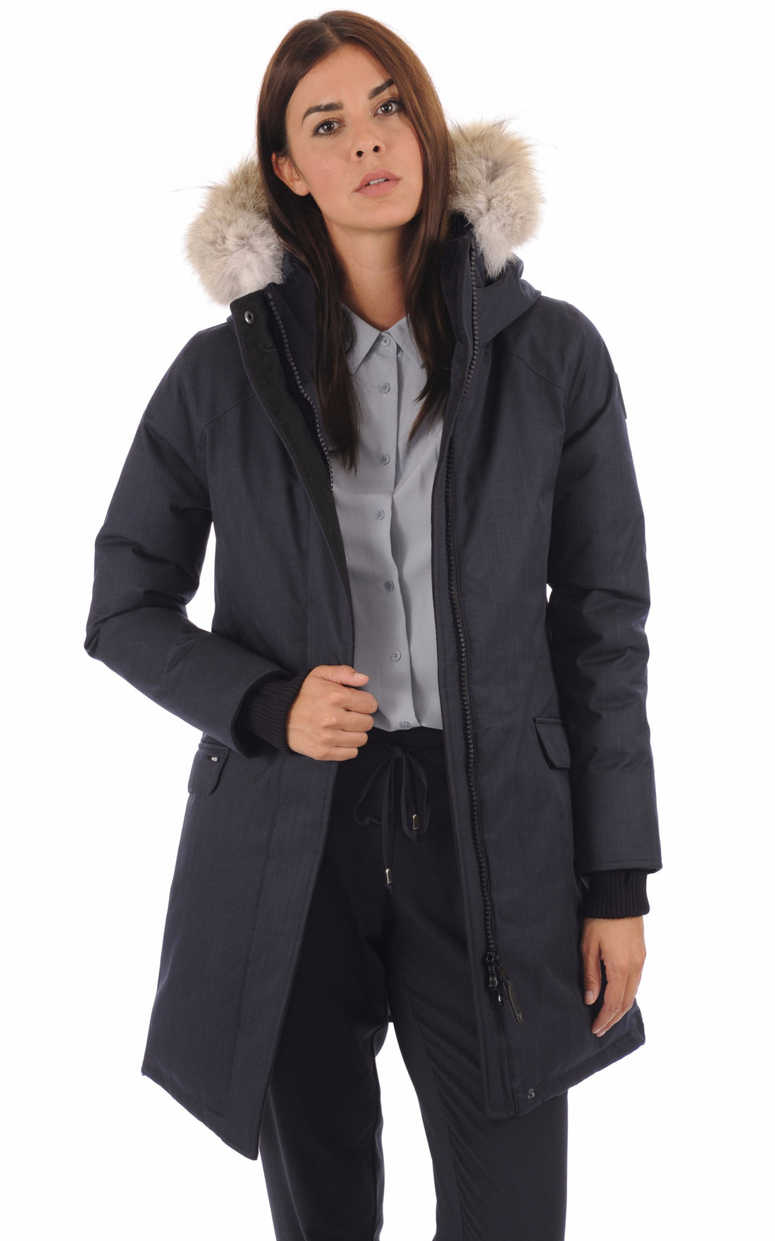 A &quot;REBECCA&quot; Navy Nobis Ves Doudoune Femme opened photo