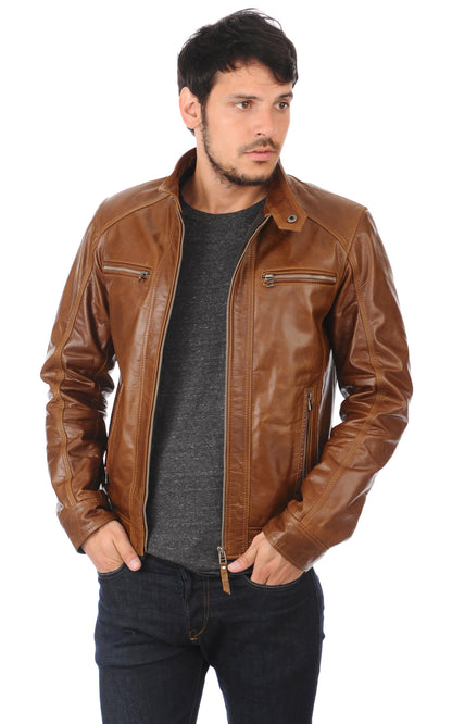 A &quot;ERIKO HOOD&quot; Cognac Serge Pariente Blouson Homme opened photo