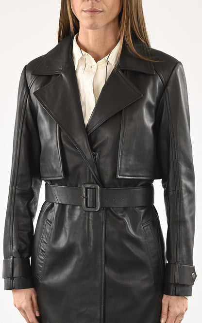 A &quot;MIRABEL&quot; Noir Possery Manteau Femme details photo