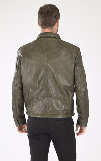 A &quot;IVAR&quot; Kaki La Canadienne Blouson Homme back photo