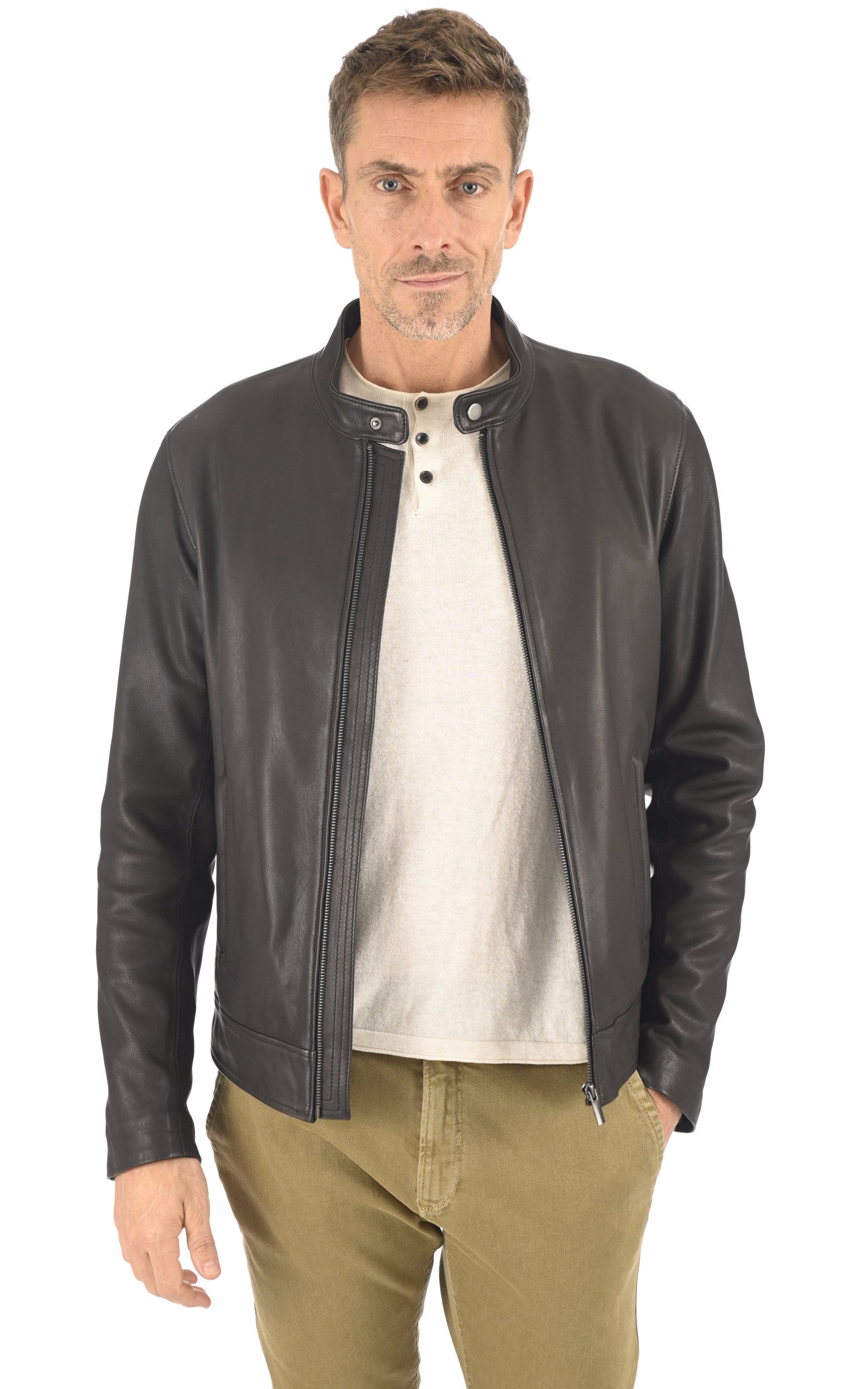 A &quot;PG&quot; Noir La Canadienne Blouson Homme opened photo