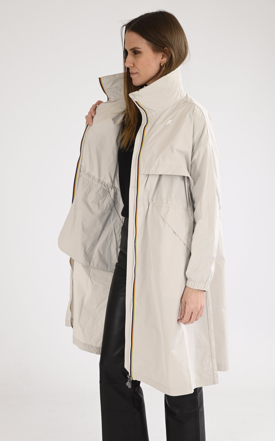 A &quot;AUBE K8132NW&quot; Beige K-Way Manteau Femme opened photo