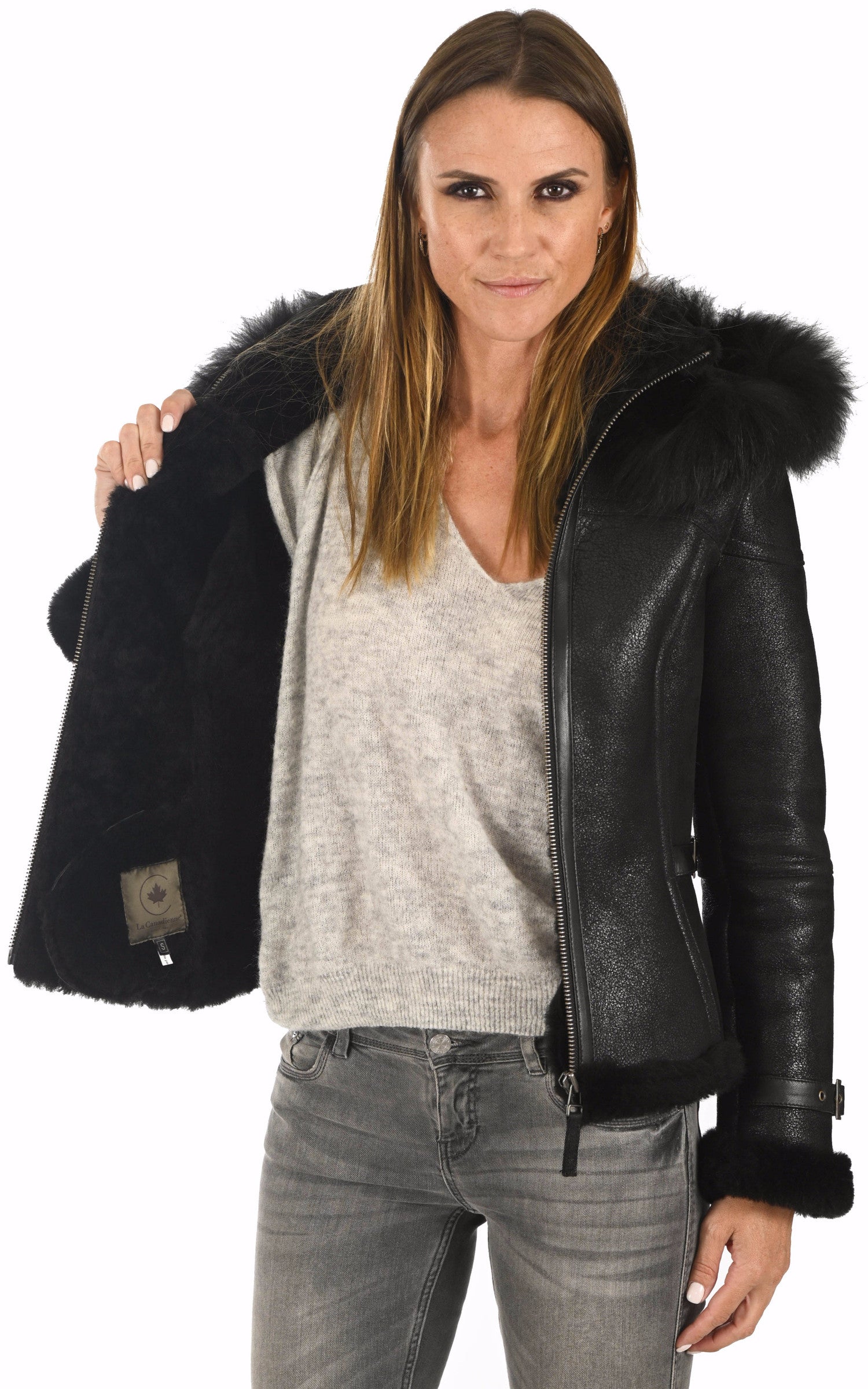 A &quot;SACHA&quot; Noir La Canadienne Bombardier Femme interior photo 3