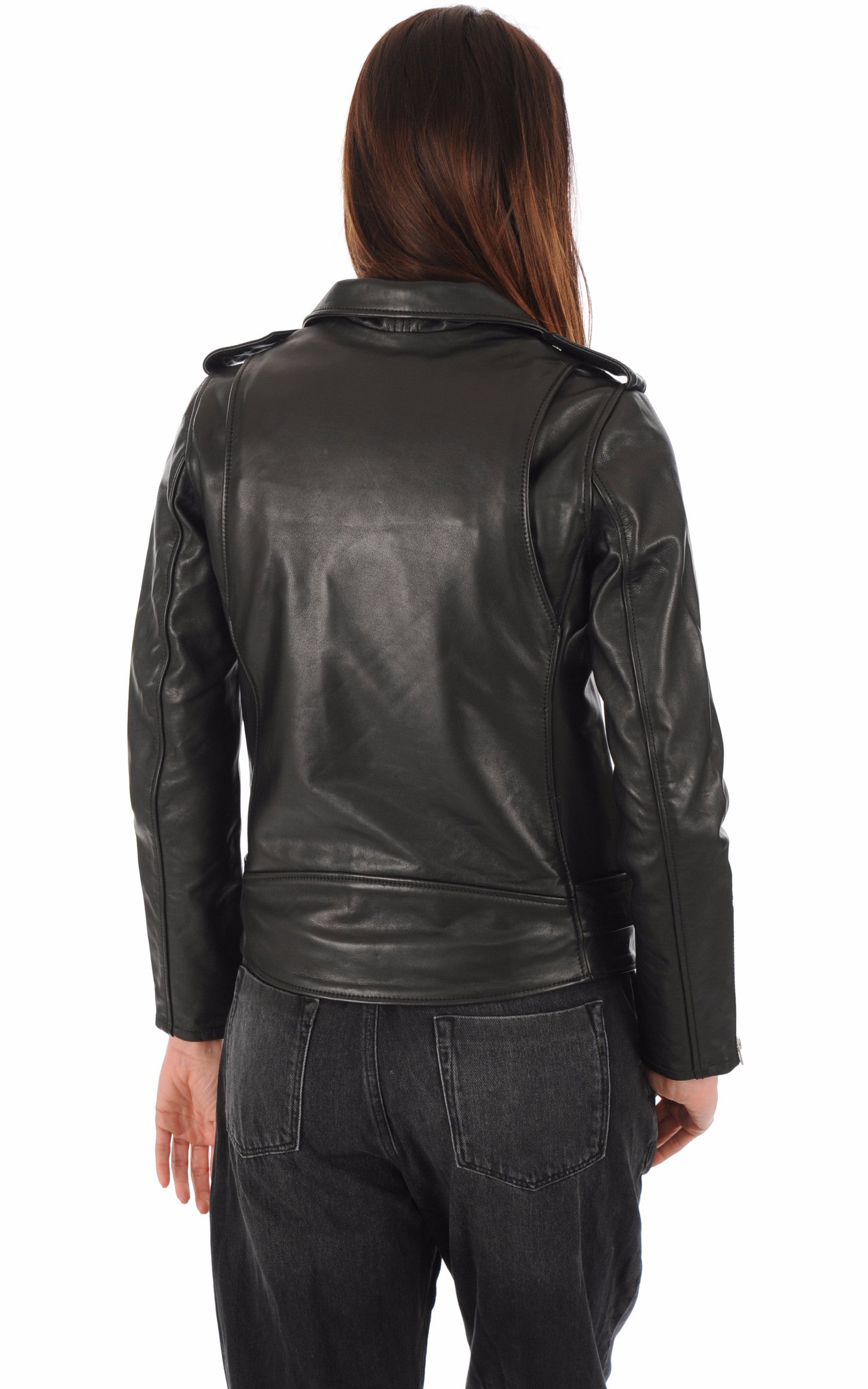 A "LCW1637" Noir Schott Perfecto Femme back photo