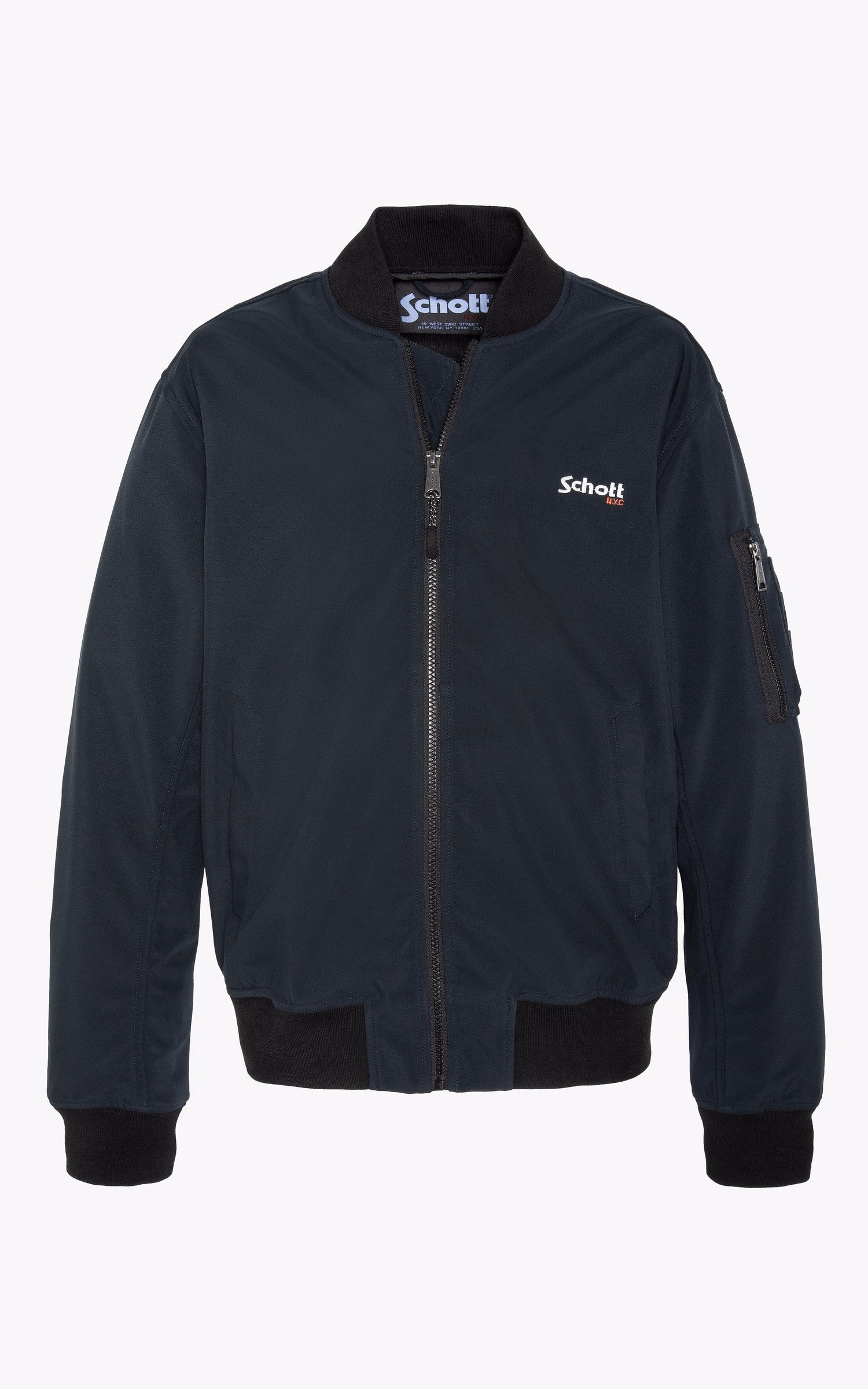 A &quot;KYSON&quot; Navy Schott Blouson Homme opened photo