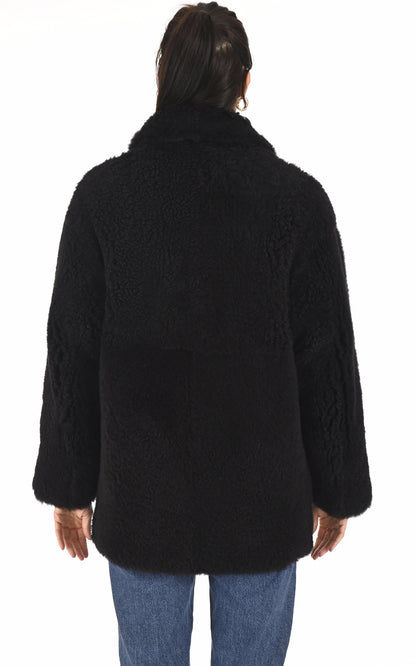 A &quot;ANY&quot; Noir La Canadienne Veste Femme back photo