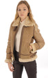 A "LCW1255A" Camel Schott Bombardier Femme opened photo