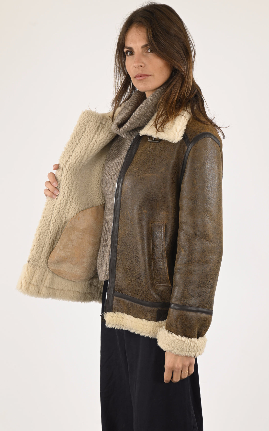 A &quot;ASTERIA FF&quot; Marron La Canadienne Bombardier Femme opened photo
