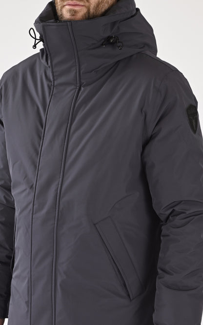 A &quot;PIERRE 3L&quot; Bleu Marine Nobis 3/4 Doudoune Homme details photo