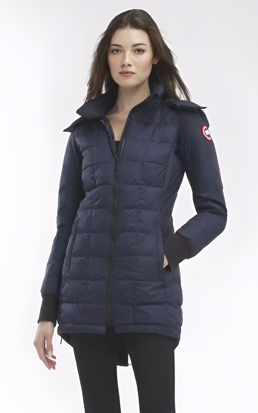 A &quot;ELLISON JACKET&quot; Bleu Canada Goose 3/4 Doudoune Femme opened photo