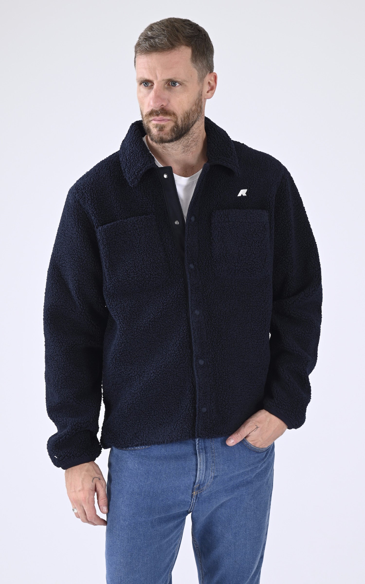 A &quot;CAMERON SHERPA K61322W&quot; Bleu Marine K-Way Chemise Homme closed photo