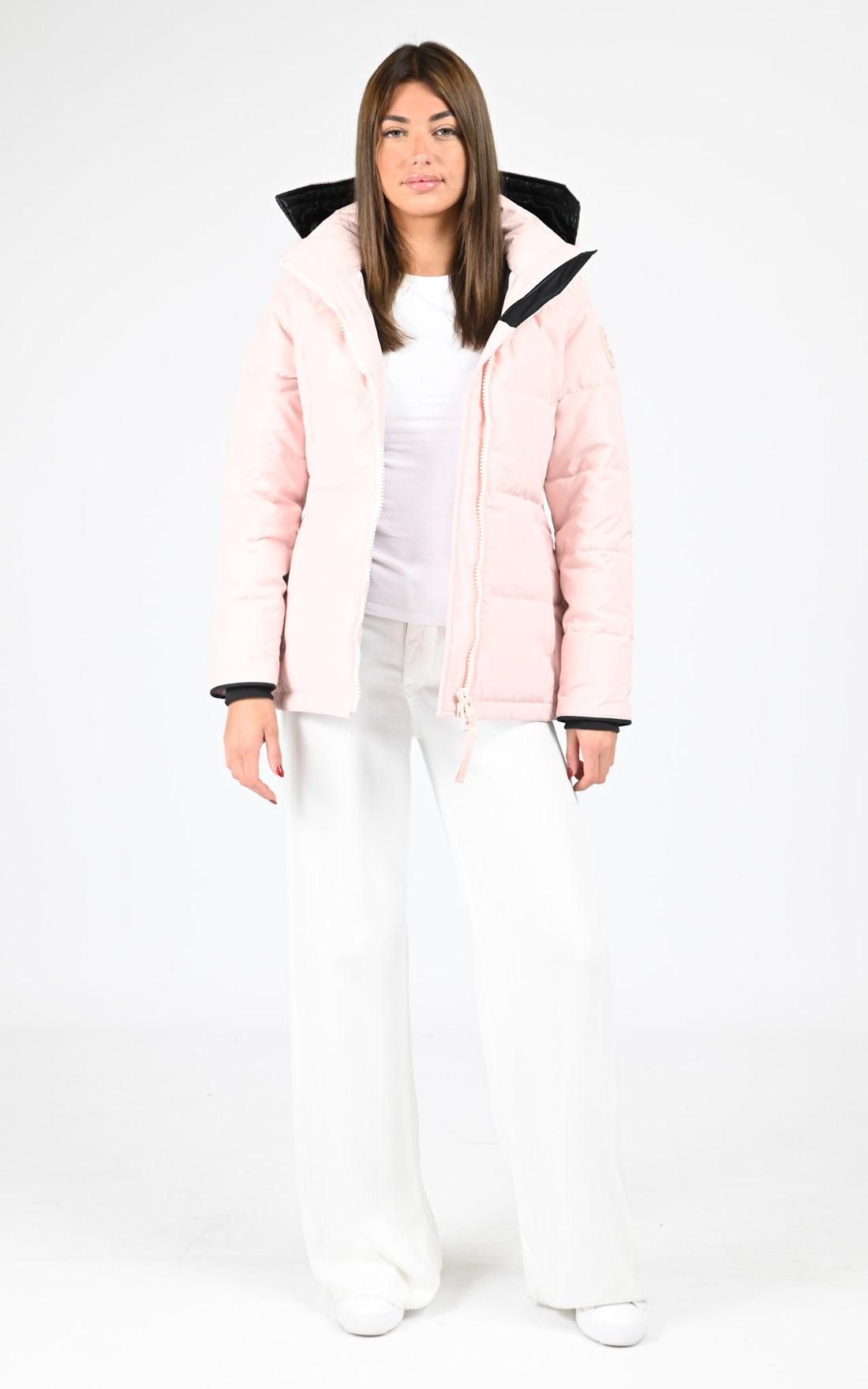 Parka à capuche Chelsea rose