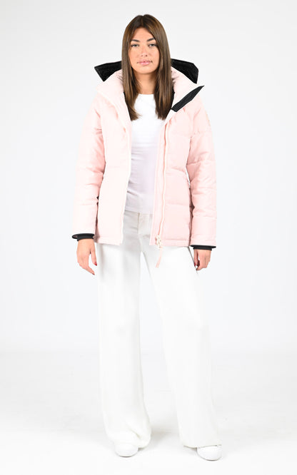 Parka à capuche Chelsea rose