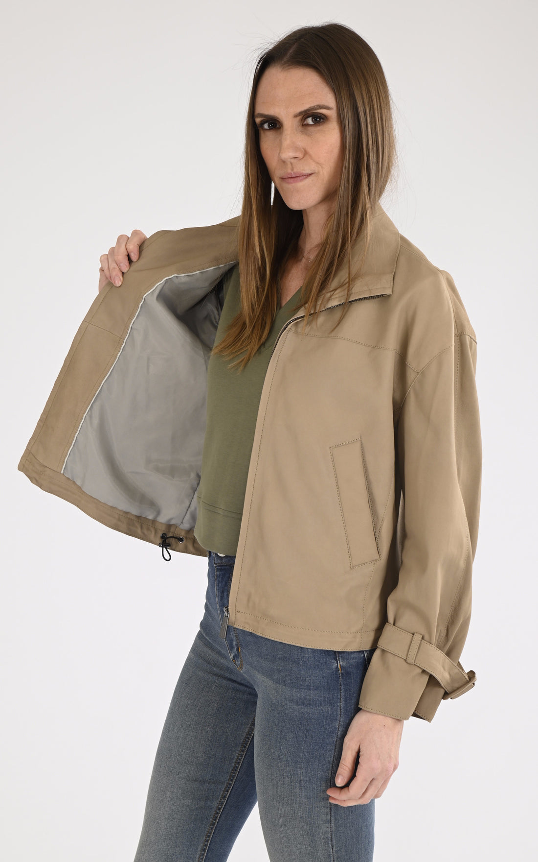 A &quot;IBIZA 65023&quot; Beige Oakwood Blouson Femme opened photo