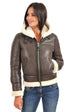 A "LCW1257H" Marron Schott Bombardier Femme closed photo