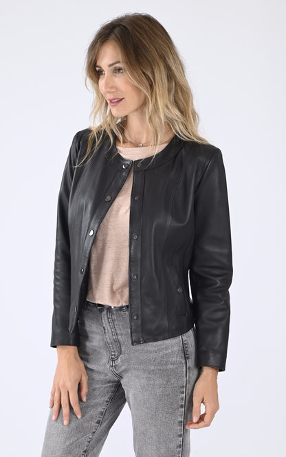 A &quot;LISE FF&quot; Noir La Canadienne Blouson Femme opened photo