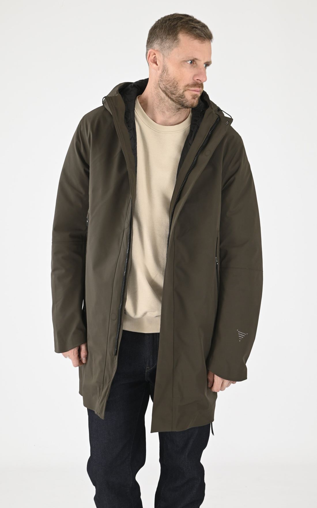 A &quot;PLANCK QM481&quot; Kaki Krakatau 3/4 Parka Homme opened photo