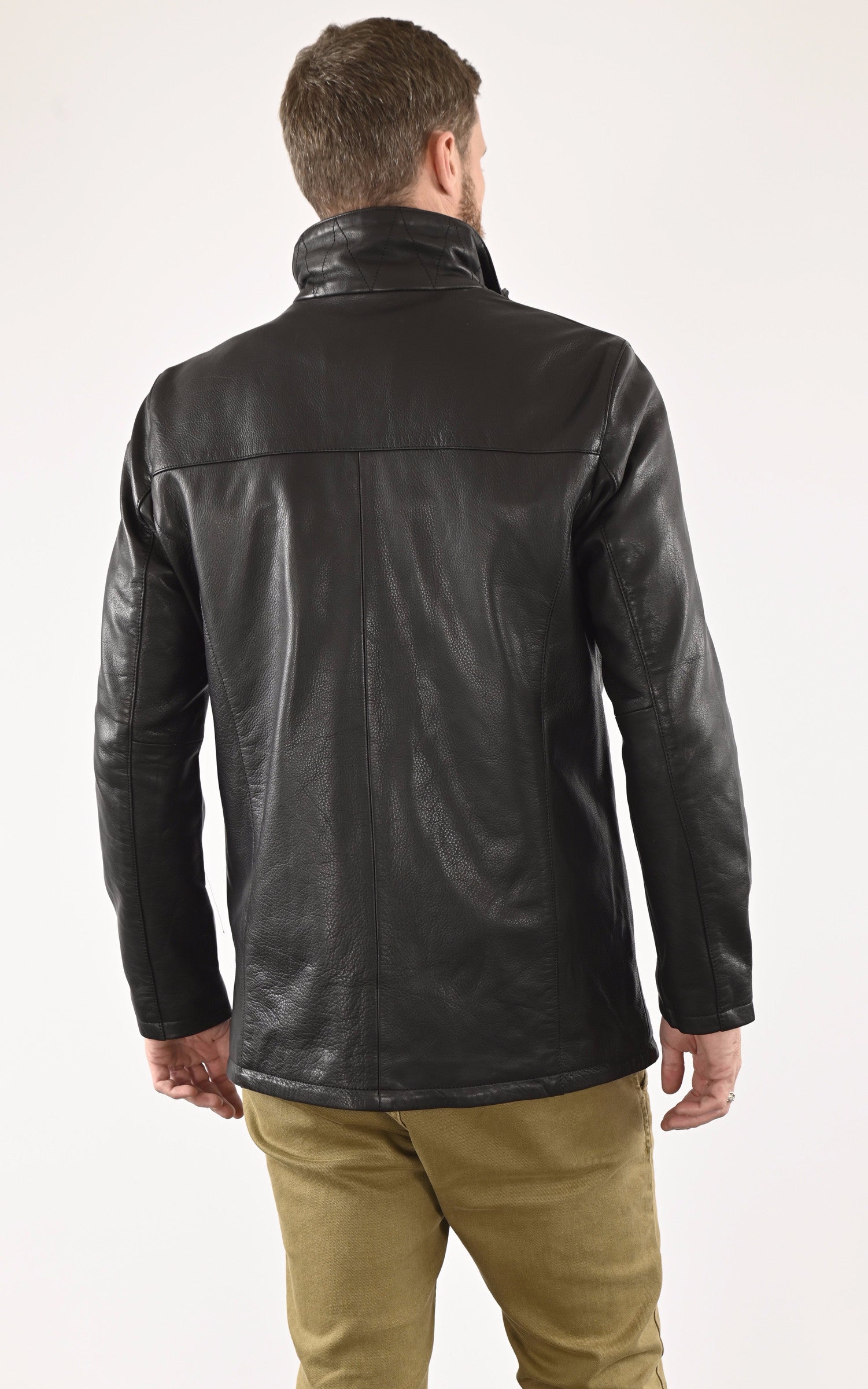A &quot;MIKA&quot; Noir La Canadienne Blouson Homme back photo