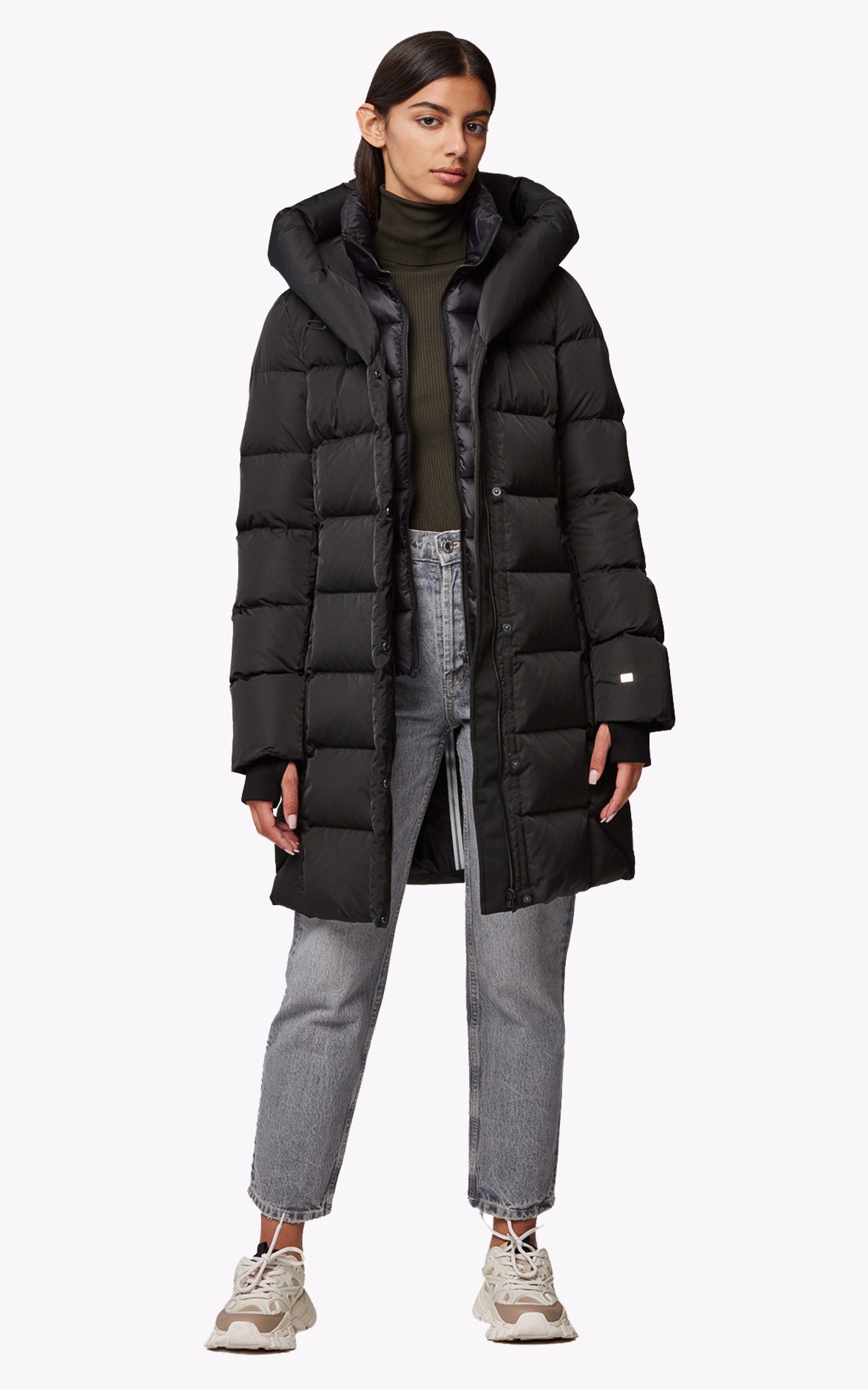 A &quot;SONNY-TD&quot; Noir Soia &amp; Kyo 3/4 Doudoune Femme closed photo