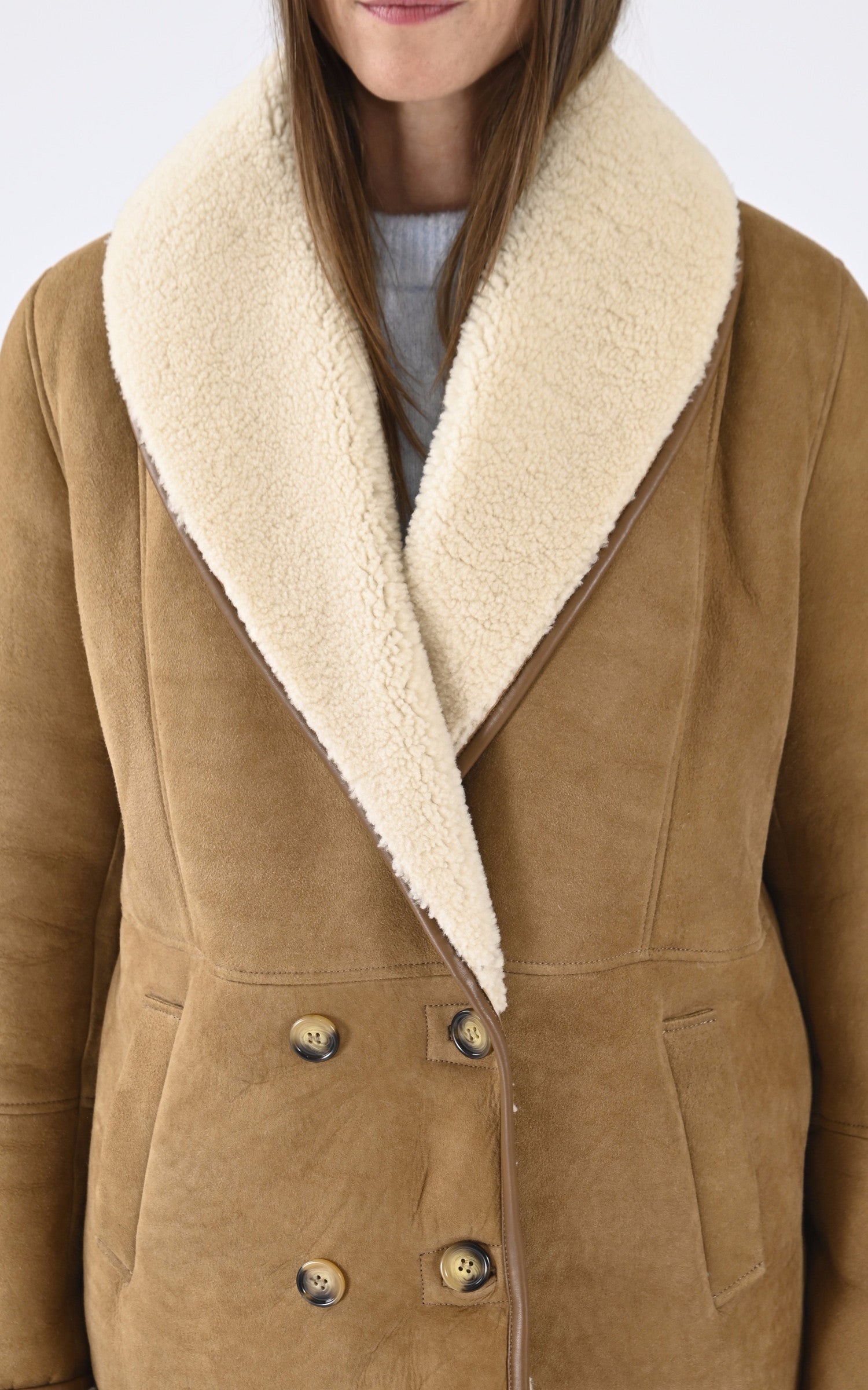 A &quot;MELISSA&quot; Camel La Canadienne Veste Femme details photo
