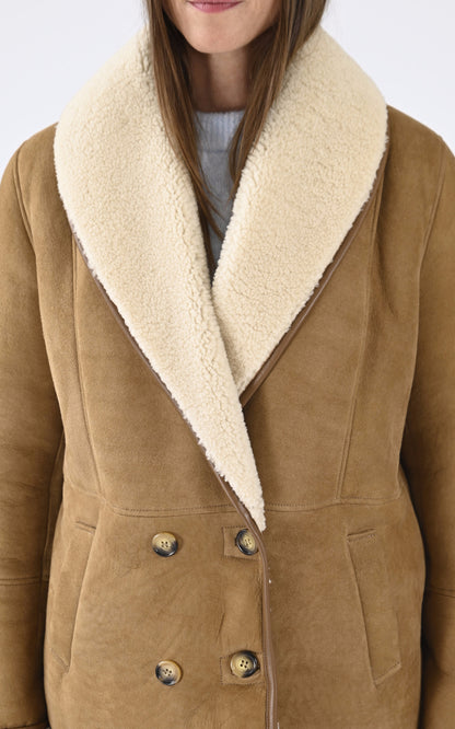 A &quot;MELISSA&quot; Camel La Canadienne Veste Femme details photo