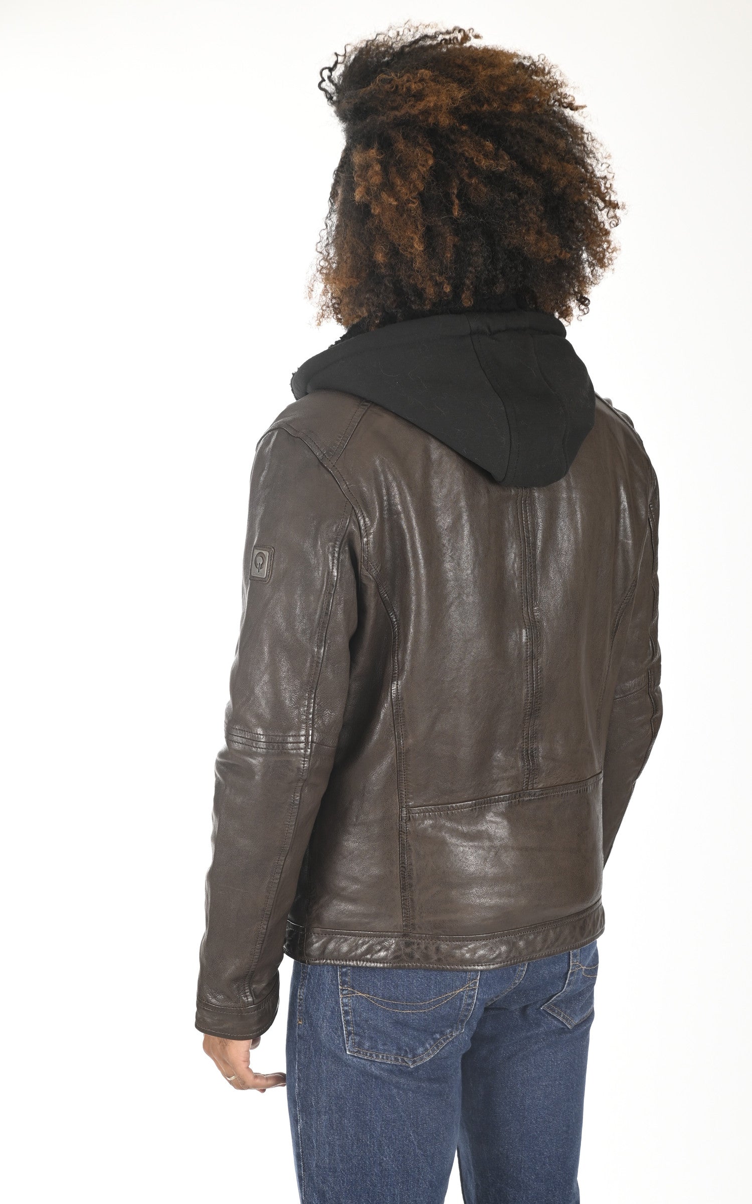 A "DRINK 63036" Chocolat Oakwood Blouson Homme back photo 4