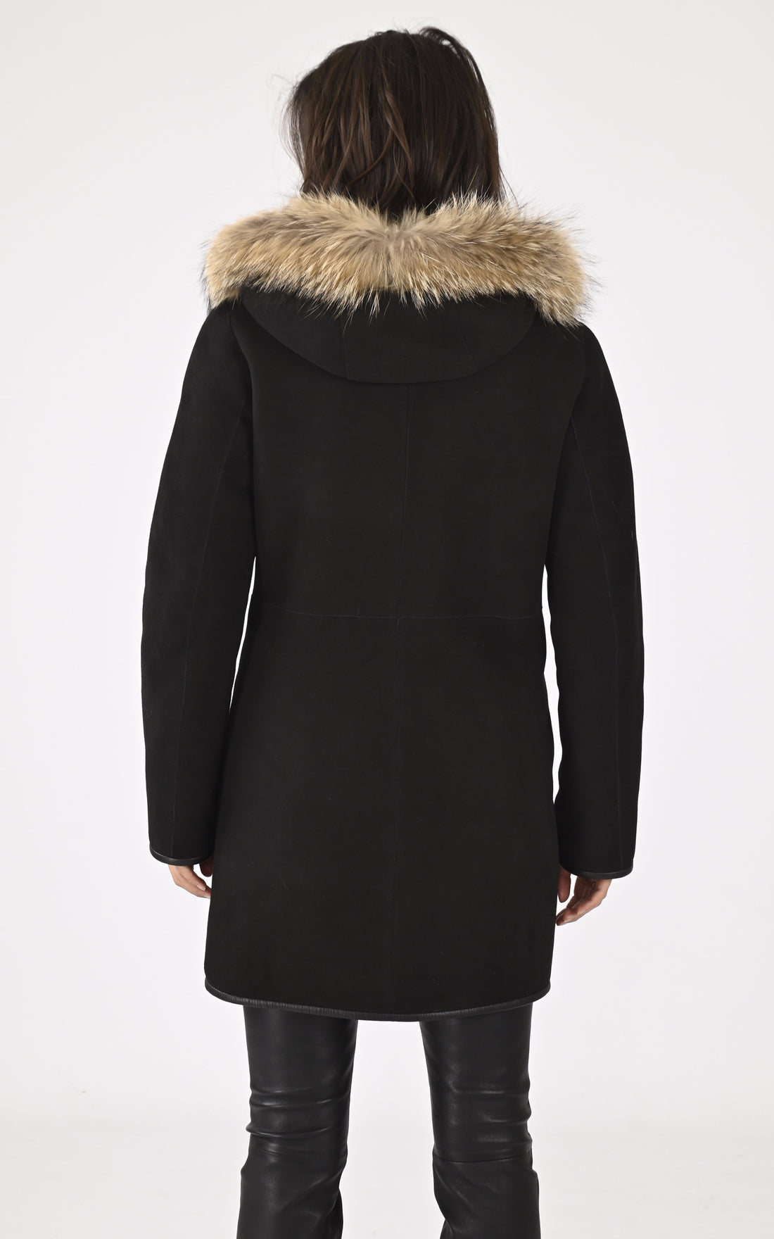 A &quot;BASE 85&quot; Noir La Canadienne Veste Femme closed photo