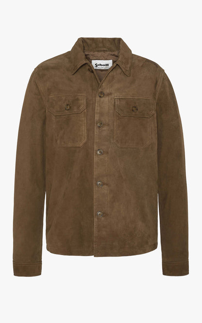 A &quot;LCBRONXS&quot; Cognac Schott Veste Homme opened photo