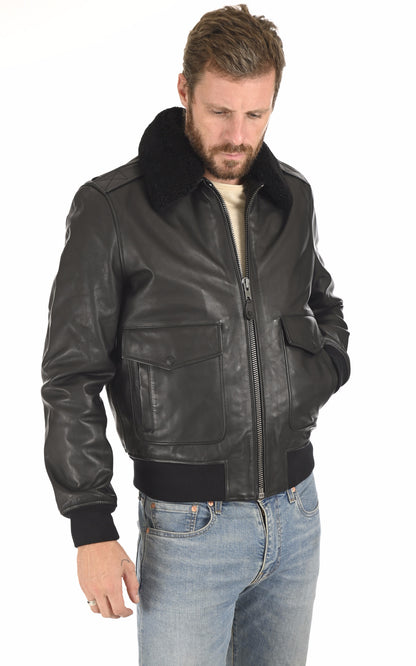 A &quot;LC FLY W22&quot; Noir Schott Pilote Homme closed photo