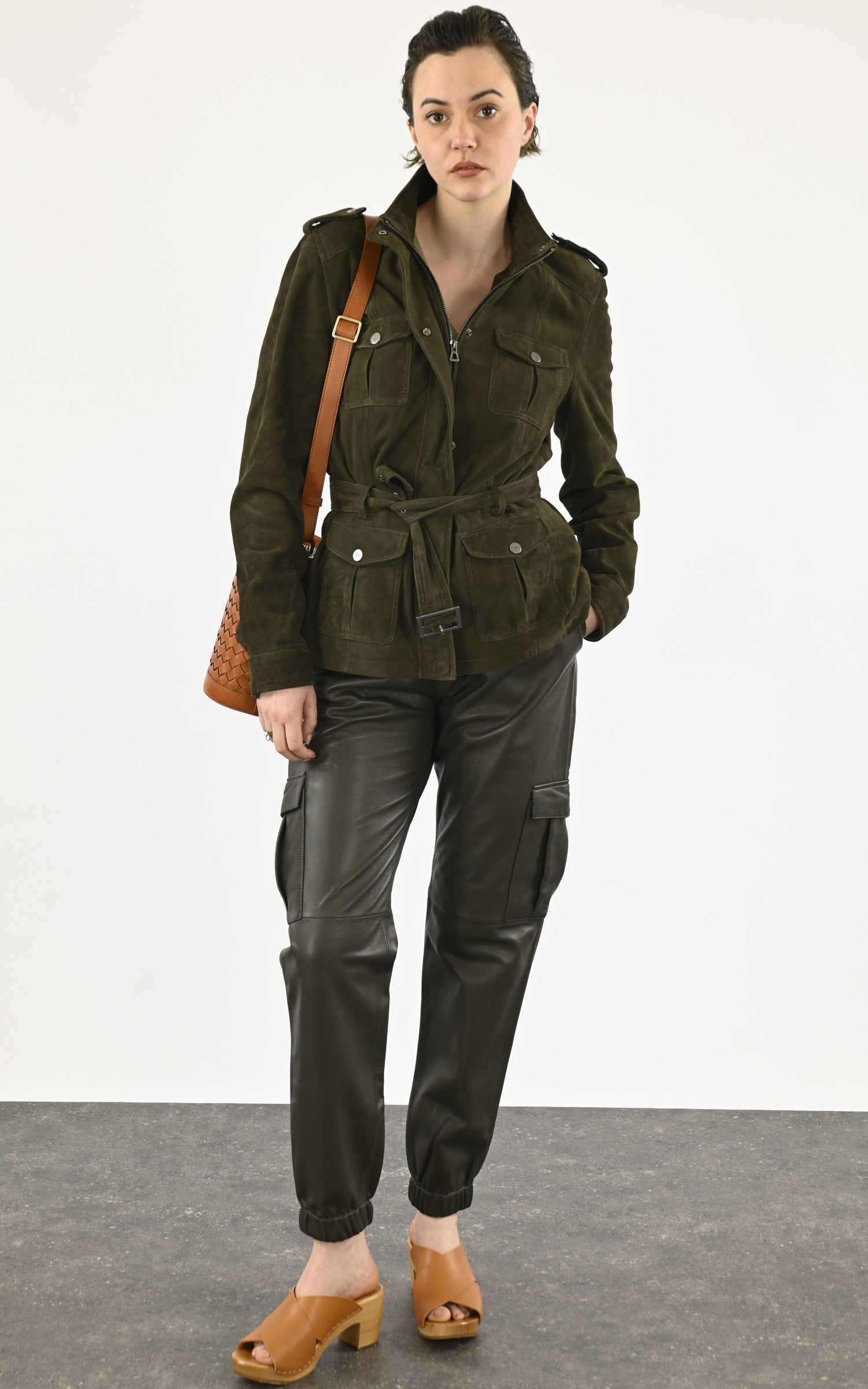 A &quot;TALIA&quot; Kaki La Canadienne Veste Femme closed photo