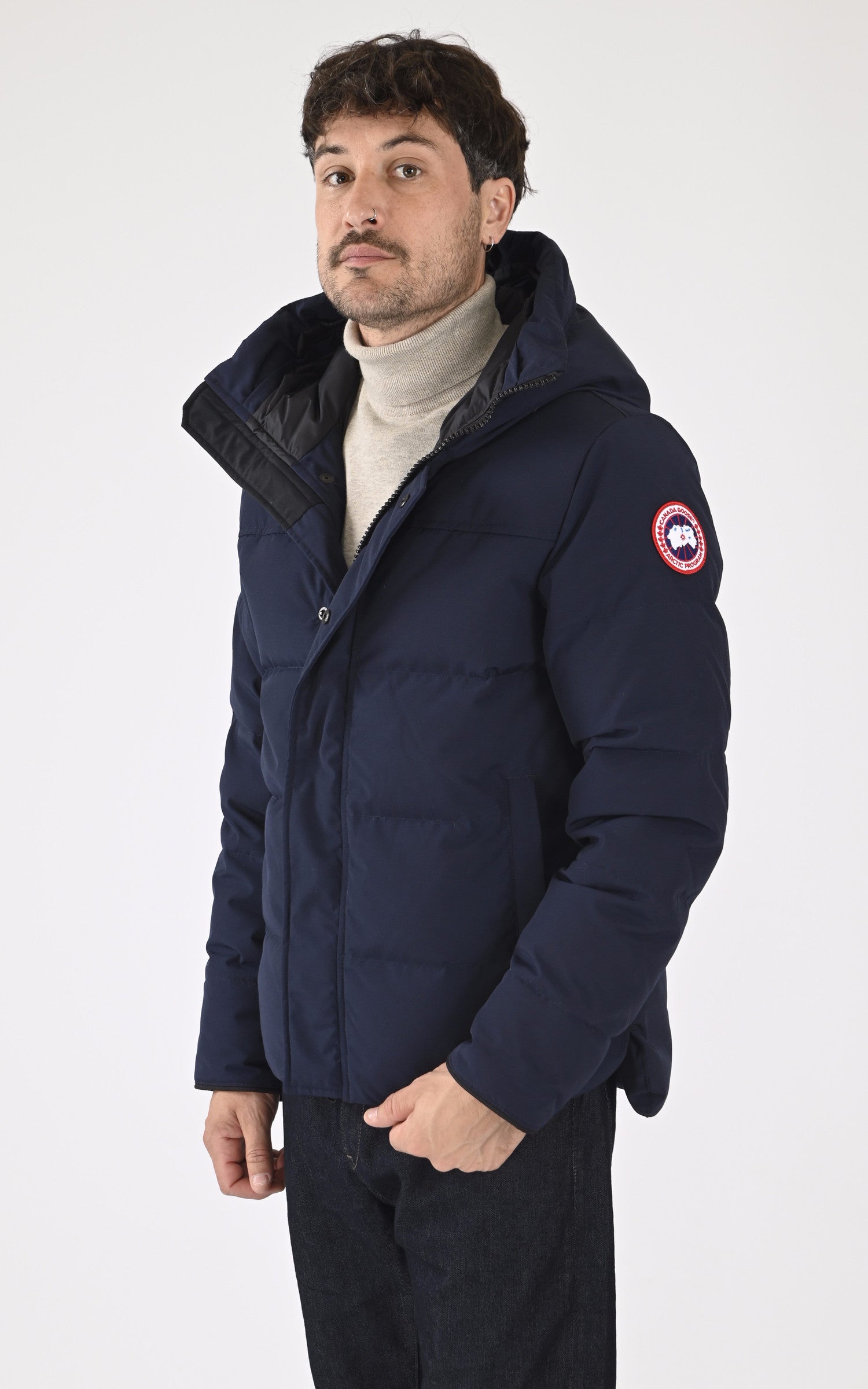 A &quot;MAC MILLAN 2080M&quot; Bleu Canada Goose 3/4 Doudoune Homme opened photo