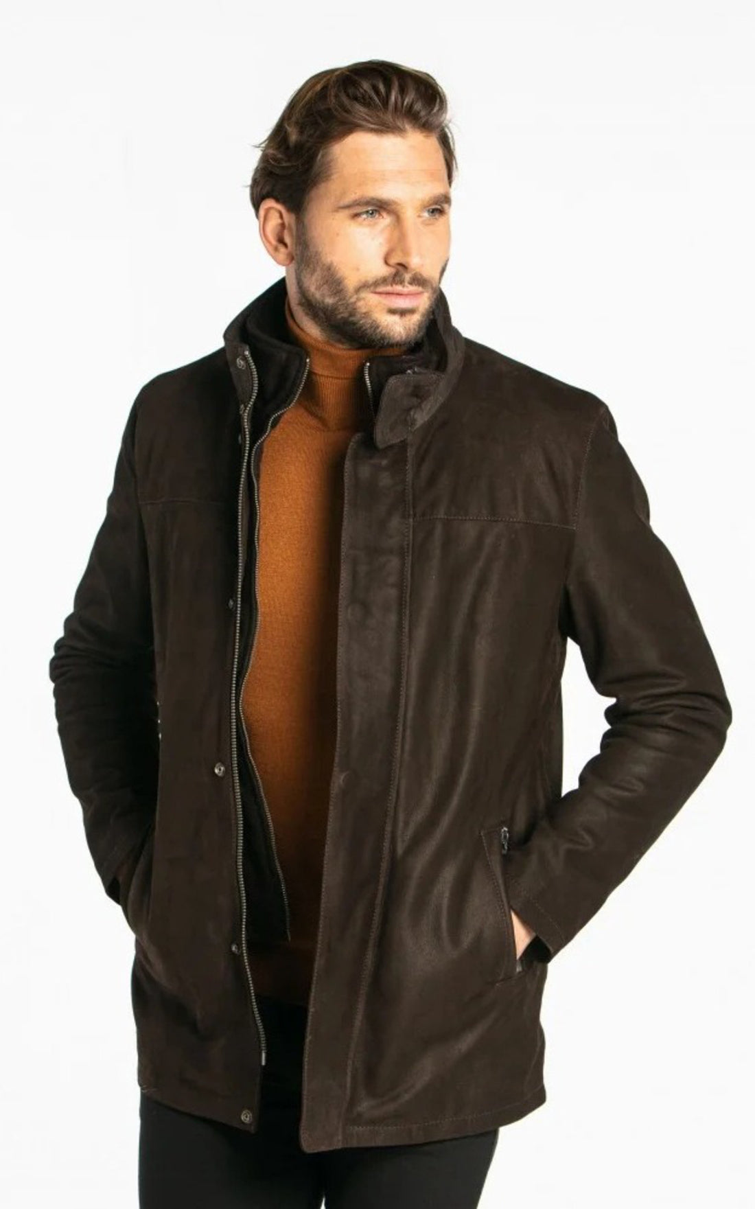 A &quot;BALZAC 100668&quot; Marron Daytona 73 Veste Homme opened photo